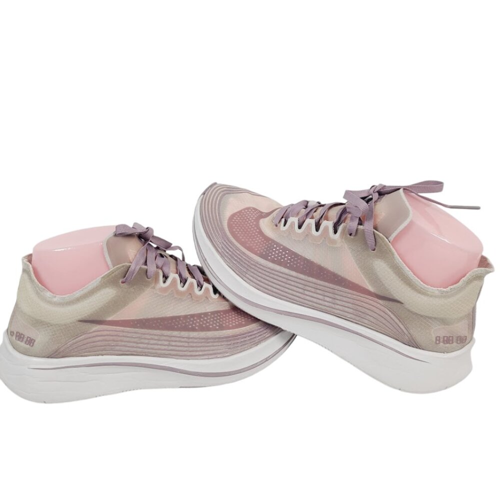 Nike Women's Taupe Grey-Obsidian Lab Zoom Fly SP Chicago Running Shoes Size 6.5